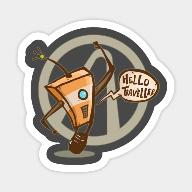 Hello Traveller! Sticker by Unihorse